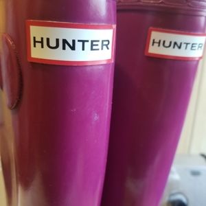HUNTER Rain Boots Original Gloss Wine-Coloured